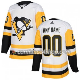 Adidas Maillot de Hockey Pittsburgh Penguins Personnaliser 2017-2018 Blanc Authentic - Femme
